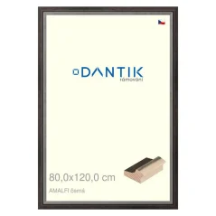 DANTIK rám na obrázky, puzzle, fotografie 80x120 | AMALFI čierna (Plexi Clear)