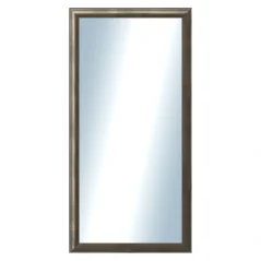 DANTIK - Zarámované zrkadlo - rozmer s rámom cca 50x100 cm z lišty Ferrosa grafit (3141)