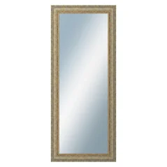 DANTIK - Zarámované zrkadlo - rozmer s rámom cca 50x120 cm z lišty ZVRATNÁ bielozlatá plast (3067)