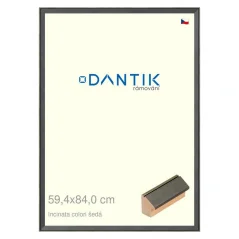 DANTIK obraz, puzzle, fotorámik 59,4x84 | INCLINATA farba sivá (Plexi Clear)