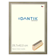DANTIK obraz, puzzle, fotorámik 29,7x42 | OPERA Colori blue (Plexi Clear)