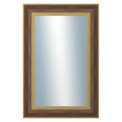DANTIK - Zrkadlo v ráme - rozmery s rámom cca 40x60 cm z pásu RED GOLD plast (3069)