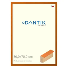 DANTIK obraz, puzzle, fotorámik 50x70 | PERLA oranžová vysoká (Plexi Clear)