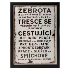 Cedule - Žebrota Smíchov (různé rámy) Cedule - Žebrota Smíchov (různé rámy)