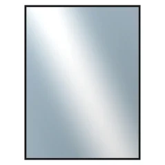 DANTIK - Zrkadlo v ráme - rozmery s rámom cca 60x80 cm z hliníka čierny lesklý - P269-016 (7269016)