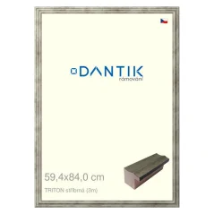 DANTIK rám na obrázky, puzzle, fotografie 59,4x84 | TRITON strieborný (Plexi číry)
