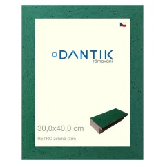 DANTIK obrázok, puzzle, fotorámik 30x40 | RETRO zelený (Plexi Clear)