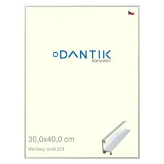 DANTIK rám na obrázky, puzzle, fotografie 30x40 | ALU profil 7273 biely matný (Plexi Clear)
