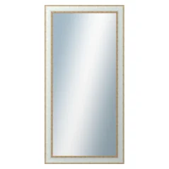 DANTIK - Zarámované zrkadlo - rozmer s rámom cca 50x100 cm z lišty - METAL bielozlatá - (3023)