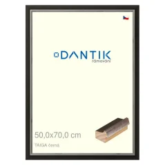 DANTIK obraz, puzzle, fotorámik 50x70 | TAIGA čierna (Plexi Clear)