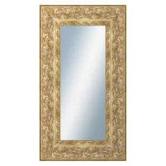 DANTIK - Zrkadlo v ráme - rozmery s rámom cca 50x90 cm z lišty WING decorative gold (2890)