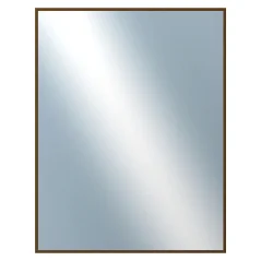 DANTIK - Zarámované zrkadlo - rozmer s rámom cca 70x90 cm z lišty Hliník hnedá - P269-211 (7269211)