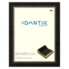 DANTIK obraz, puzzle, fotorám 60x80 | GREECE čierna (Plexi Clear)