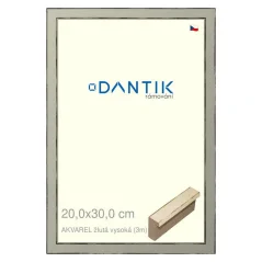 DANTIK obraz, puzzle, fotorámik 20x30 | AKVAREL žltý vysoký (sklo číre)
