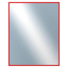 DANTIK - Zrkadlo v ráme - rozmery s rámom cca 40x50 cm z hliníkovej lišty červenej farby - P01-098 (7001098)